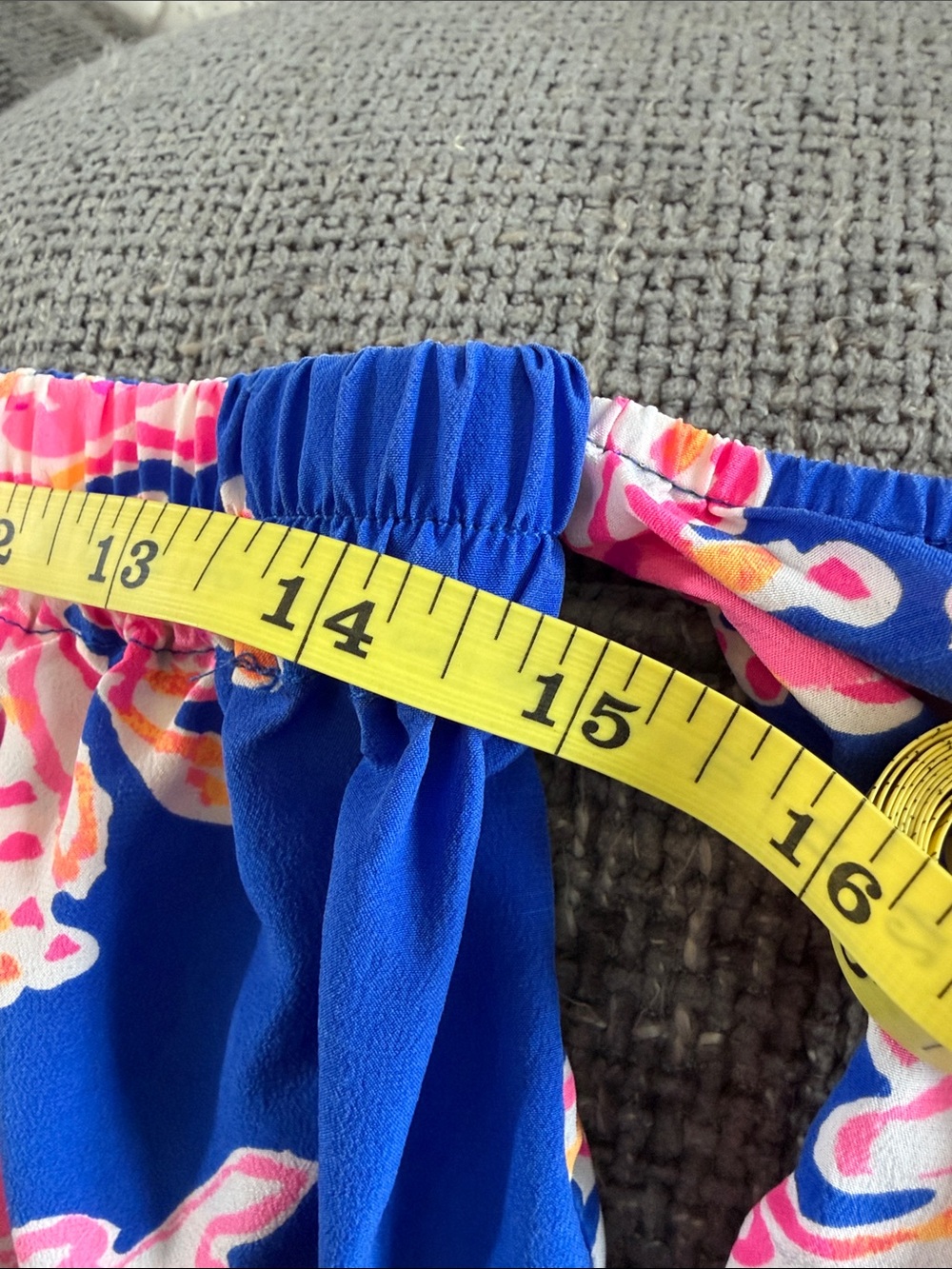 Lily Pulitzer 100% Silk Blue Floral Off-Shoulder Women’s Dress Sz S Bell Sleeve - Picture 9 of 12